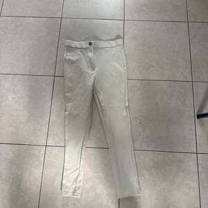 Women's Light Beige Slim Fit Stretch Pants, Pull-On Style, Size M